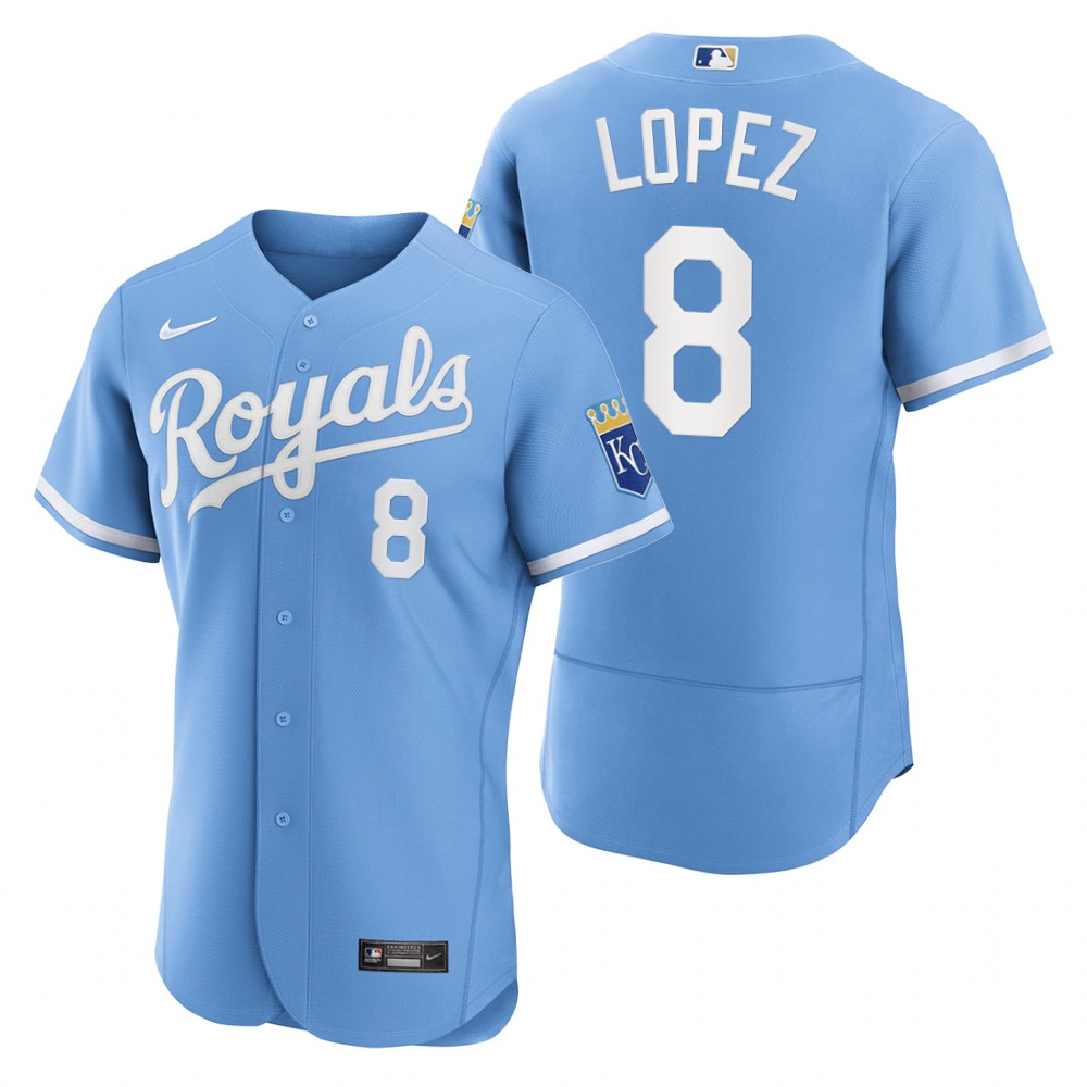Men's Kansas City Royals Nicky Lopez Powder Blue 2022 Authentic Jersey Men's Kansas City Royals Nicky Lopez Powder Blue 2022 Authentic Jersey