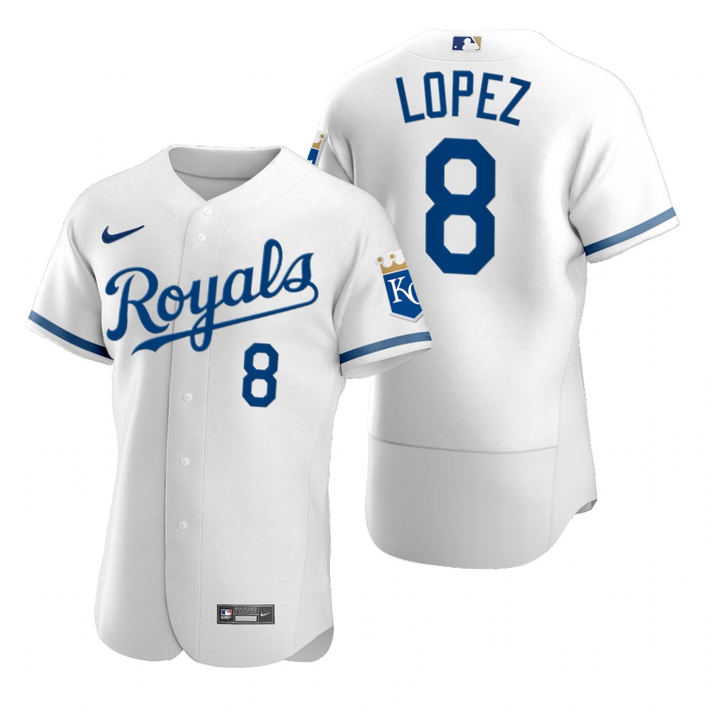 Men's Kansas City Royals Nicky Lopez White 2022 Authentic Jersey Men's Kansas City Royals Nicky Lopez White 2022 Authentic Jersey