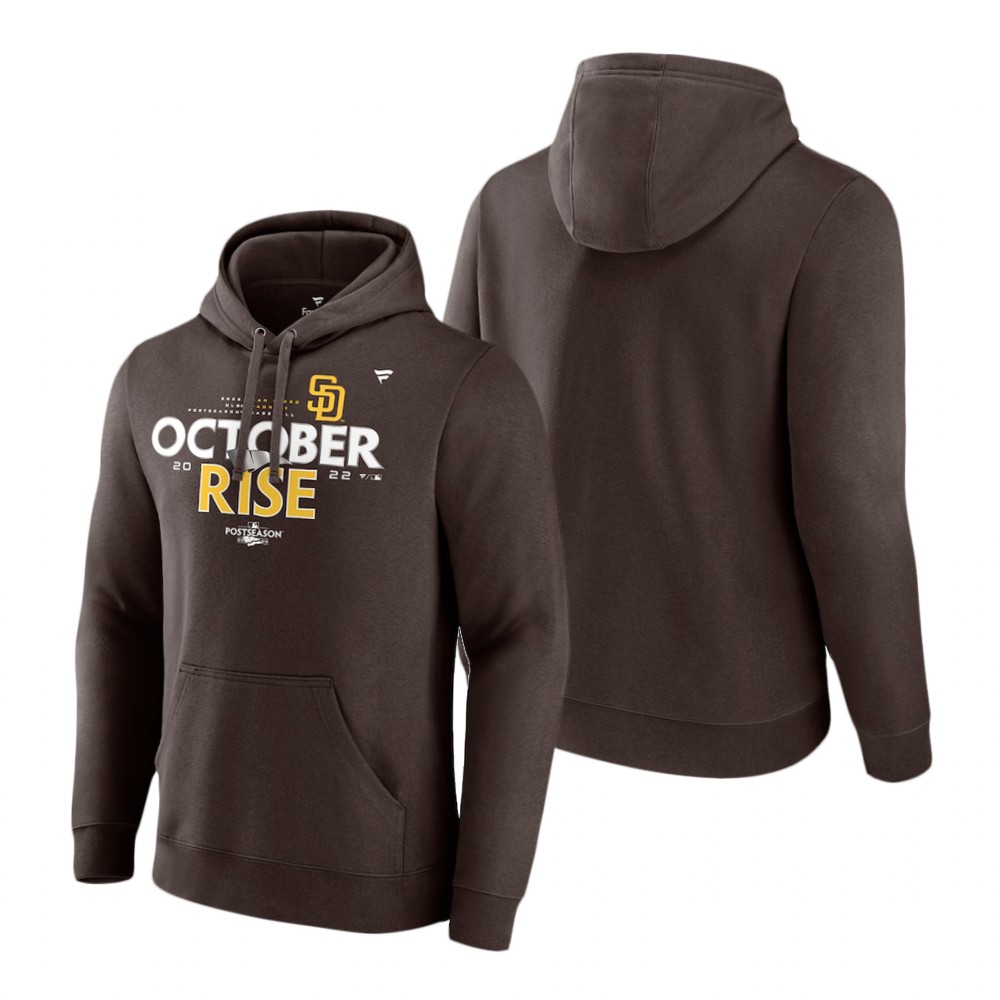 San Diego Padres Brown 2022 Postseason Locker Room Hoodie San Diego Padres Brown 2022 Postseason Locker Room Hoodie