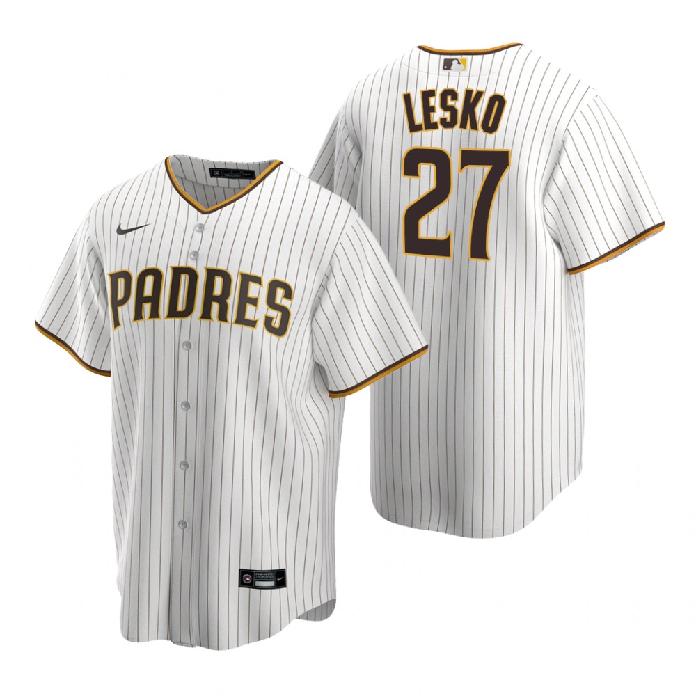 San Diego Padres Dylan Lesko White Brown 2022 MLB Draft Home Replica Jersey San Diego Padres Dylan Lesko White Brown 2022 MLB Draft Home Replica Jersey