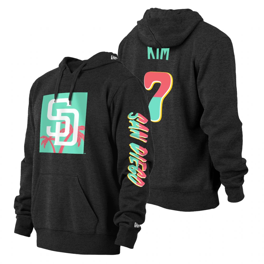 San Diego Padres Ha-Seong Kim Black 2022 City Connect Pullover Hoodie