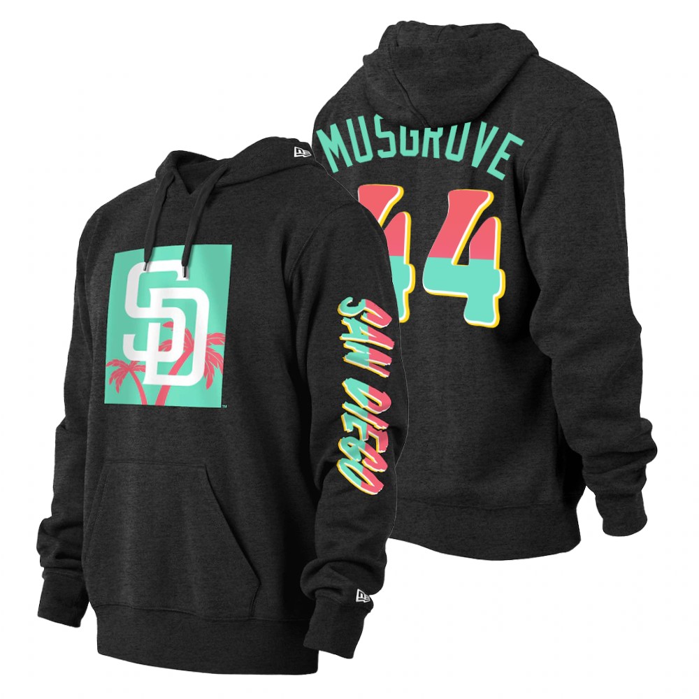 San Diego Padres Joe Musgrove Black 2022 City Connect Pullover Hoodie
