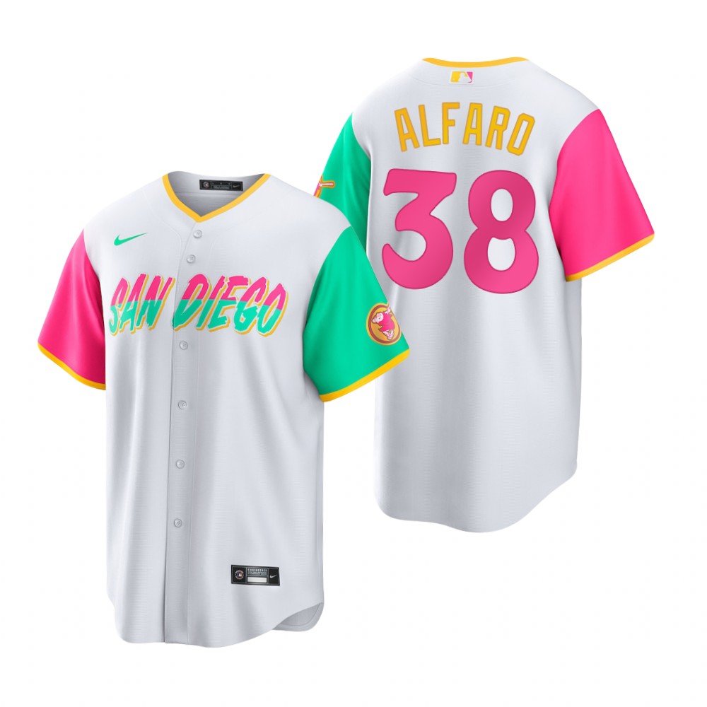 San Diego Padres Jorge Alfaro White 2022 City Connect Replica Jersey