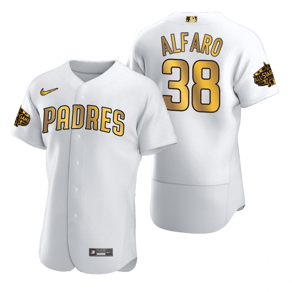 San Diego Padres Jorge Alfaro White Gold 2022 MLB All-Star Game Jersey