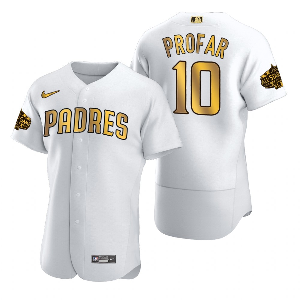San Diego Padres Jurickson Profar White Gold 2022 MLB All-Star Game Jersey