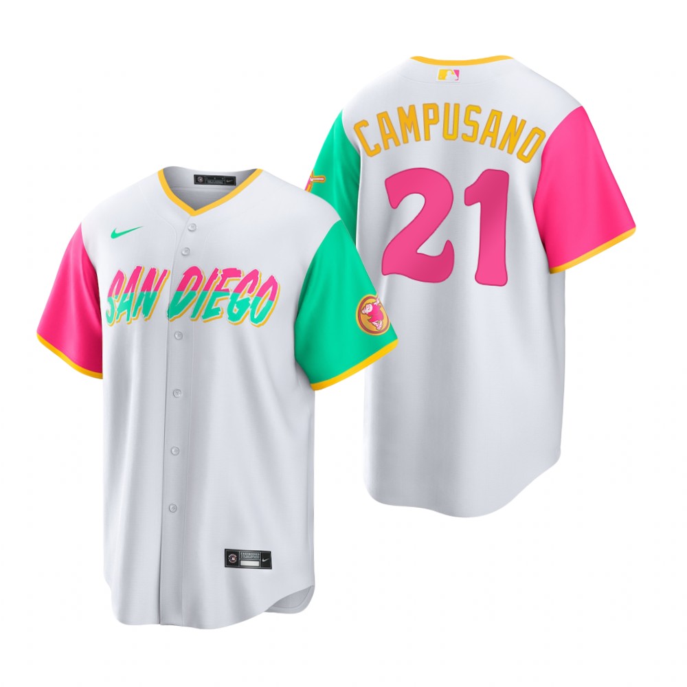 San Diego Padres Luis Campusano White 2022 City Connect Replica Jersey San Diego Padres Luis Campusano White 2022 City Connect Replica Jersey