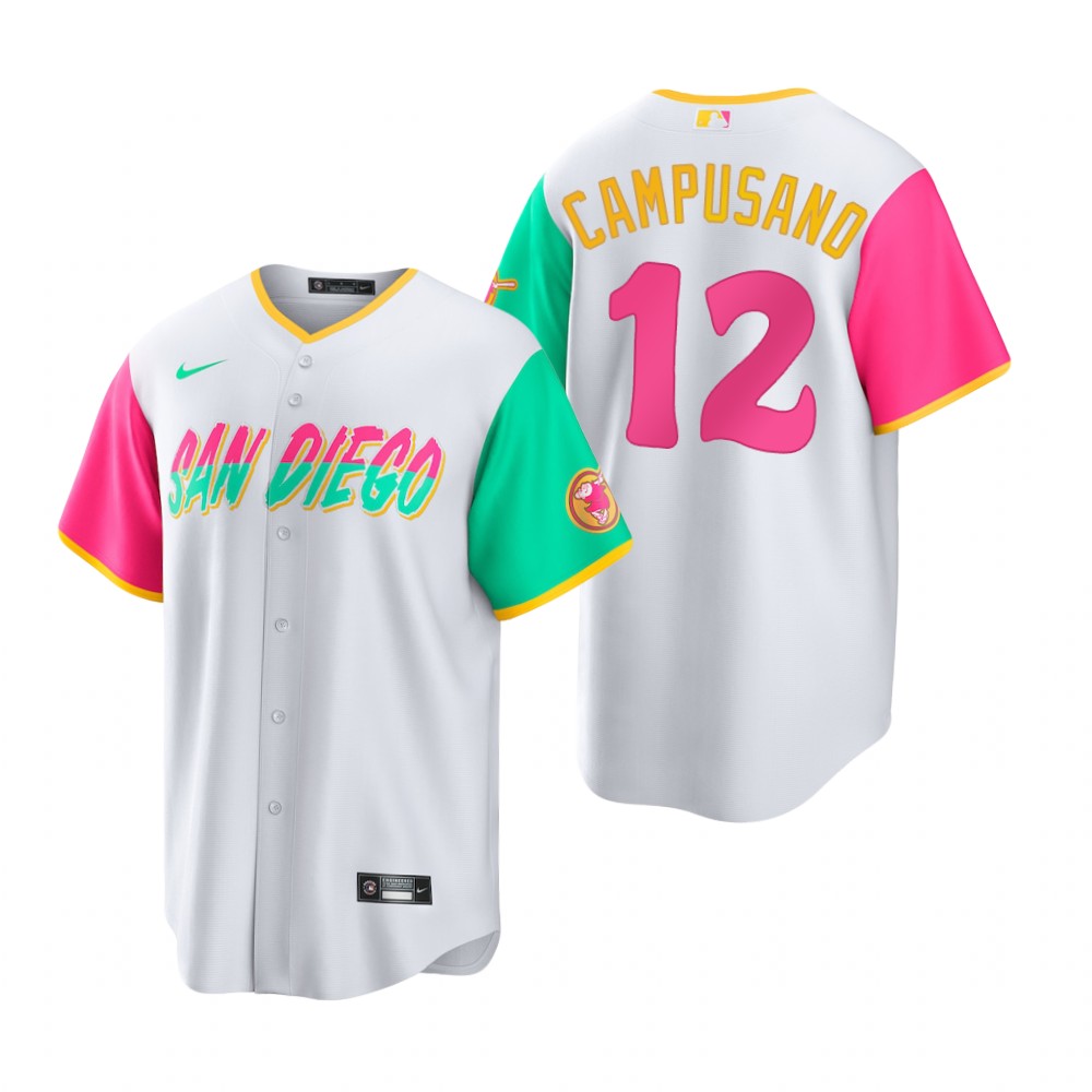 San Diego Padres Luis Campusano Replica White 2022 City Connect Jersey San Diego Padres Luis Campusano Replica White 2022 City Connect Jersey