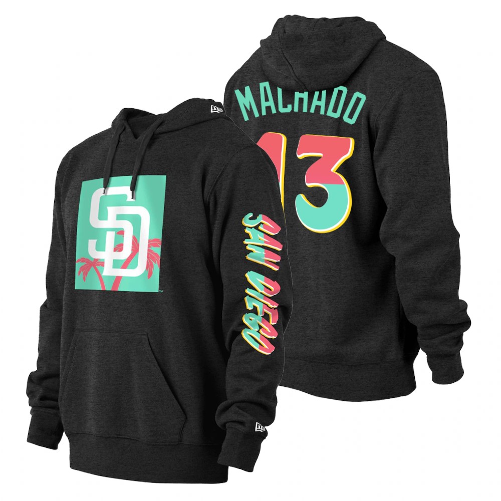 San Diego Padres Manny Machado Black 2022 City Connect Pullover Hoodie