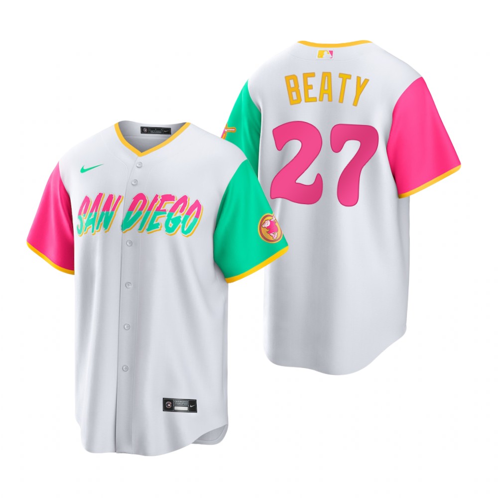 San Diego Padres Matt Beaty White 2022 City Connect Replica Jersey
