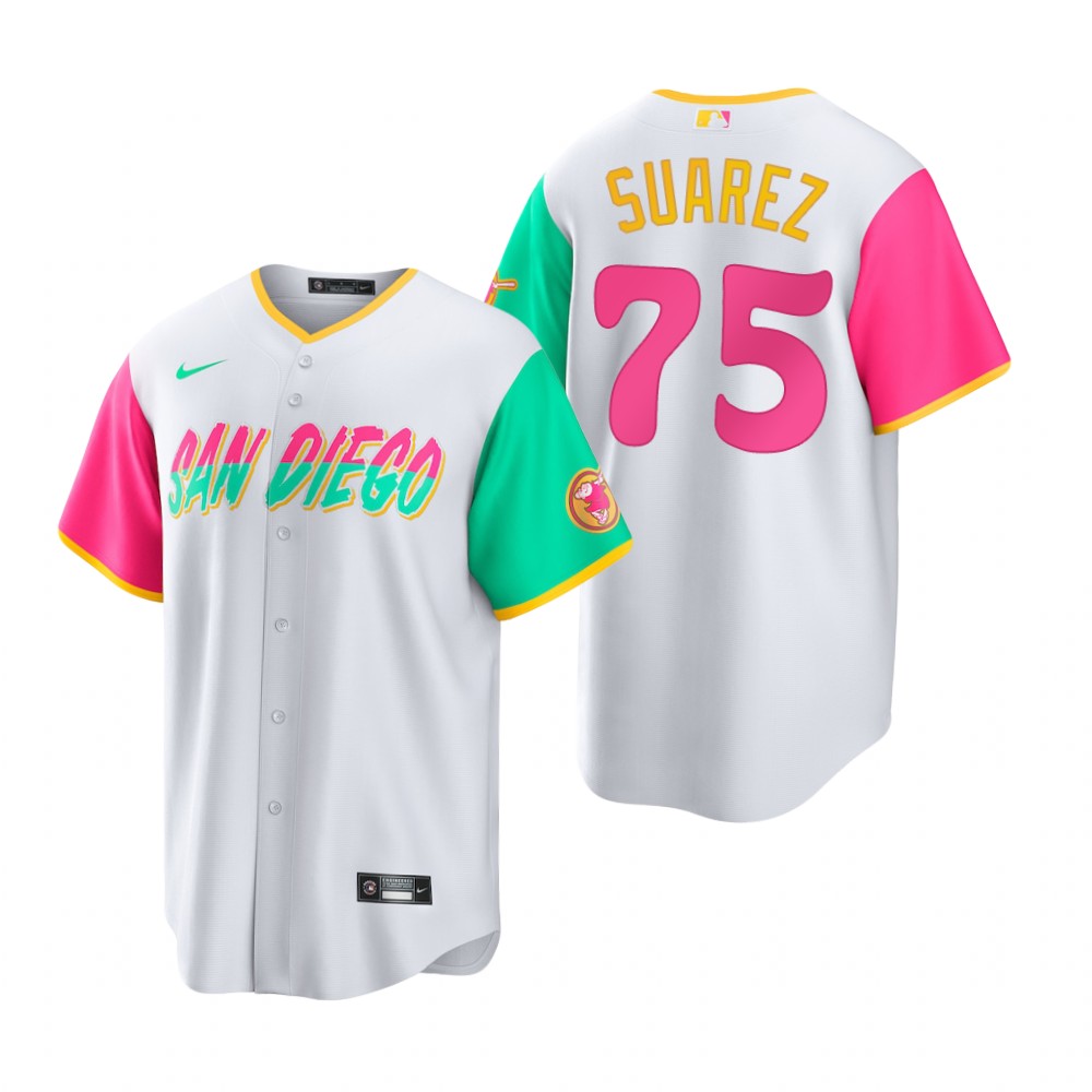 San Diego Padres Robert Suarez White 2022 City Connect Replica Jersey San Diego Padres Robert Suarez White 2022 City Connect Replica Jersey