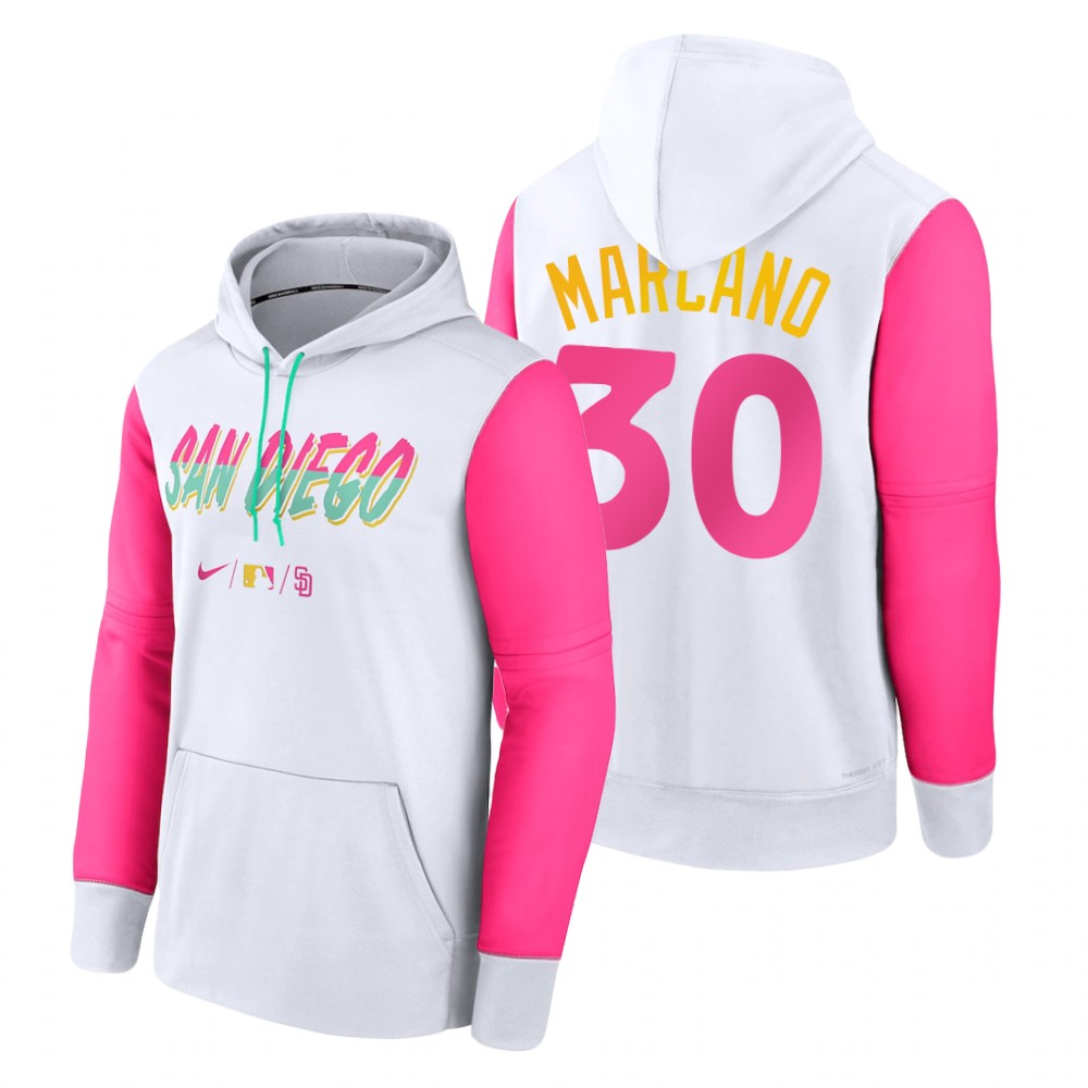 San Diego Padres Tucupita Marcano White 2022 City Connect Therma Hoodie