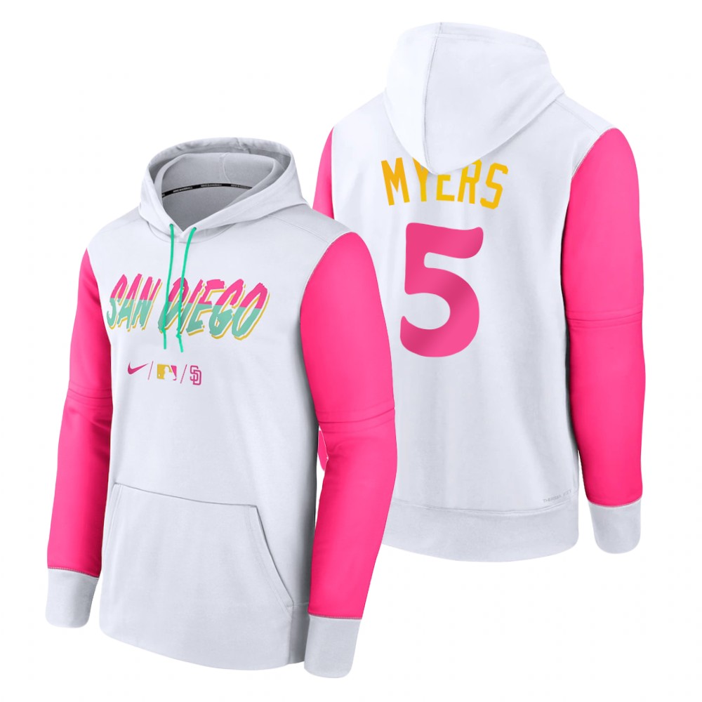 San Diego Padres Wil Myers White 2022 City Connect Therma Hoodie