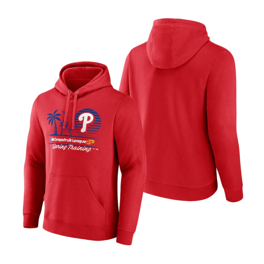 Philadelphia Phillies Red 2022 MLB Spring Training Grapefruit Hoodie Philadelphia Phillies Red 2022 MLB Spring Training Grapefruit Hoodie
