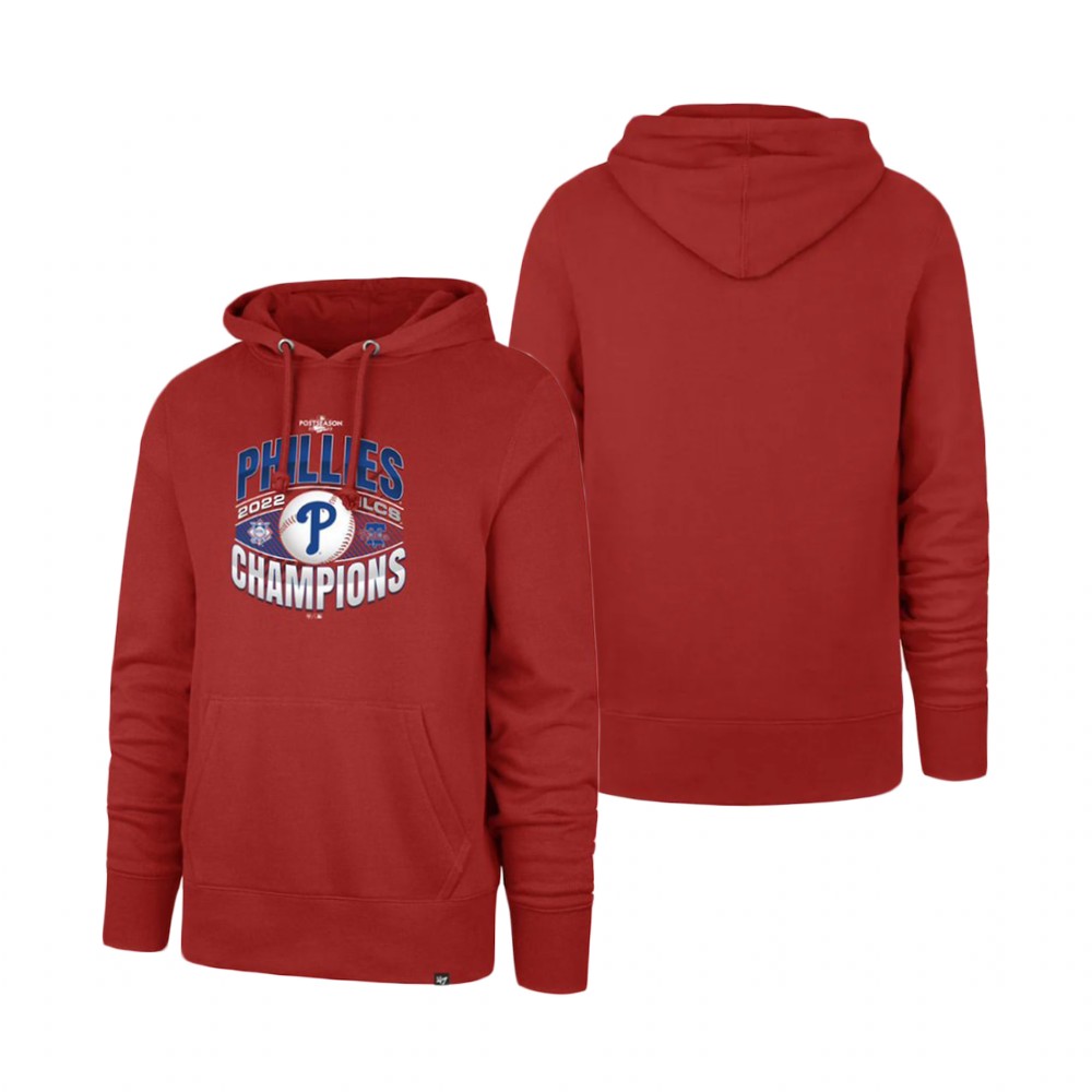 Philadelphia Phillies Red 2022 National League Champions Headline Hoodie Philadelphia Phillies Red 2022 National League Champions Headline Hoodie