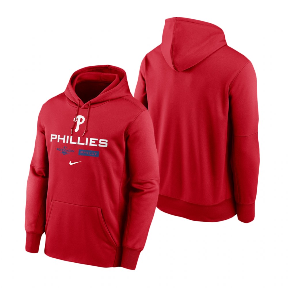 Philadelphia Phillies Red 2022 Postseason Dugout Hoodie Philadelphia Phillies Red 2022 Postseason Dugout Hoodie