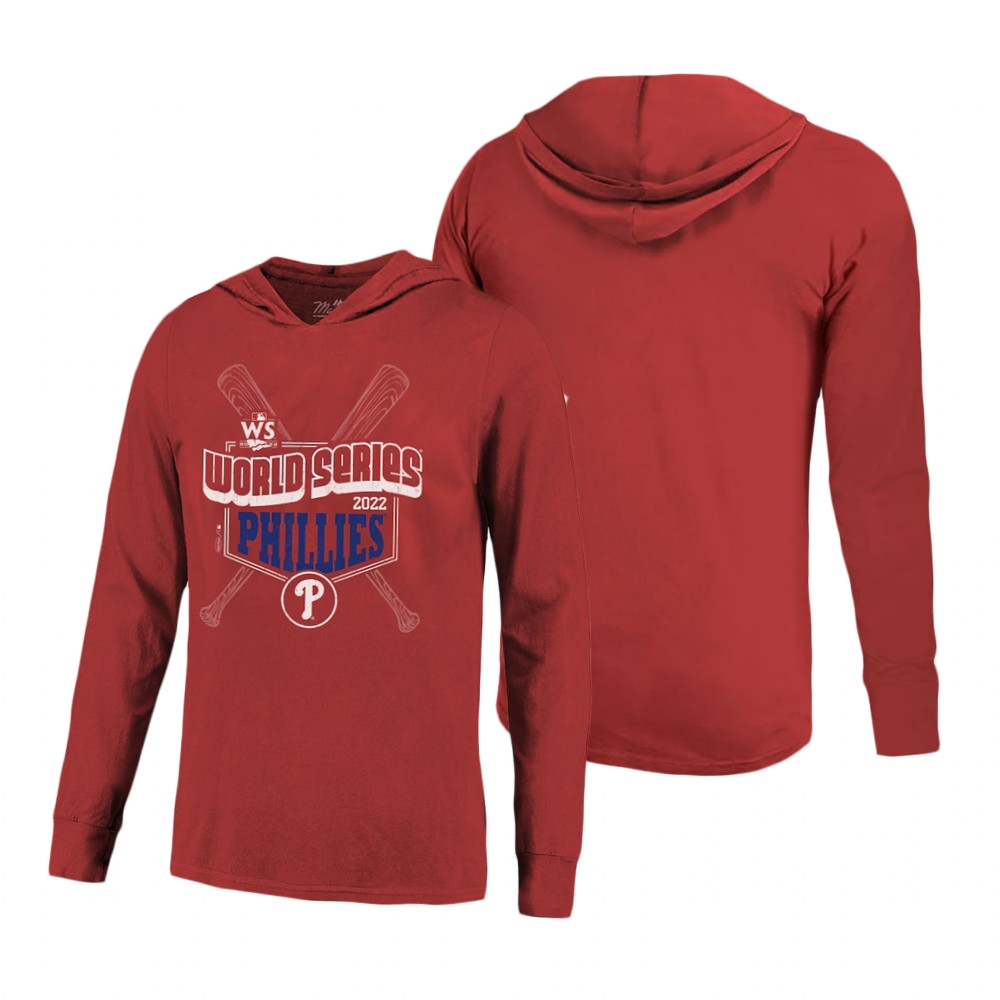 Philadelphia Phillies Red 2022 World Series Softhand Batter Up Hoodie Philadelphia Phillies Red 2022 World Series Softhand Batter Up Hoodie
