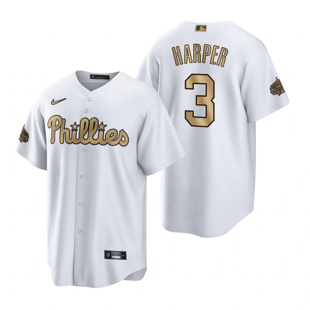 Philadelphia Phillies Bryce Harper White 2022 MLB All-Star Game Replica Jersey