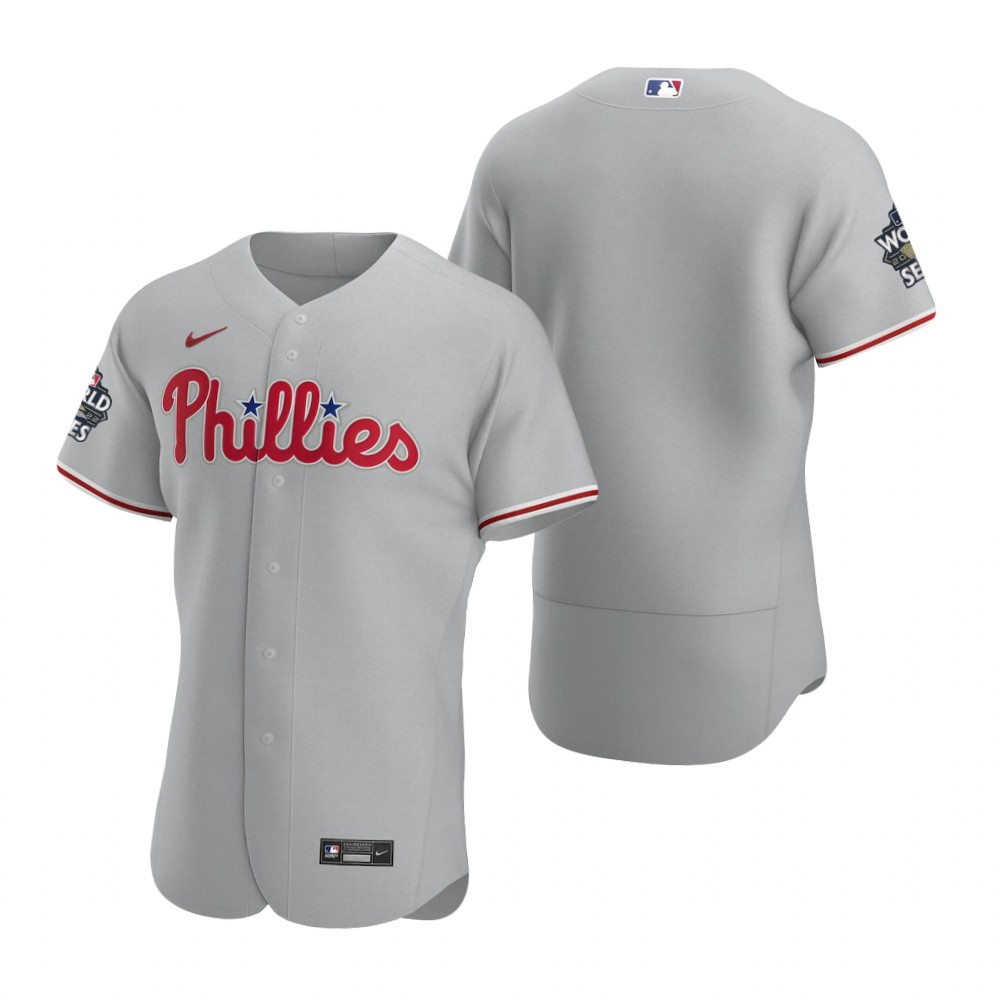 Philadelphia Phillies Gray 2022 World Series Authentic Jersey Philadelphia Phillies Gray 2022 World Series Authentic Jersey