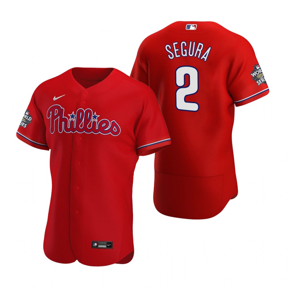 Philadelphia Phillies Jean Segura Red 2022 World Series Authentic Jersey