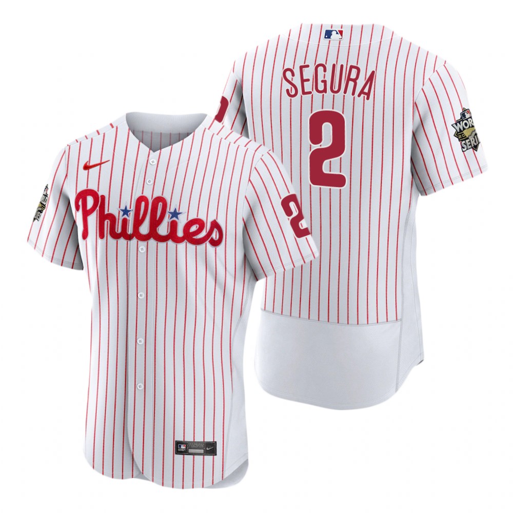 Philadelphia Phillies Jean Segura White 2022 World Series Authentic Jersey