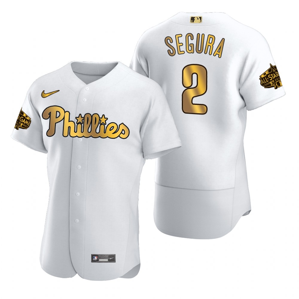 Philadelphia Phillies Jean Segura White Gold 2022 MLB All-Star Game Jersey