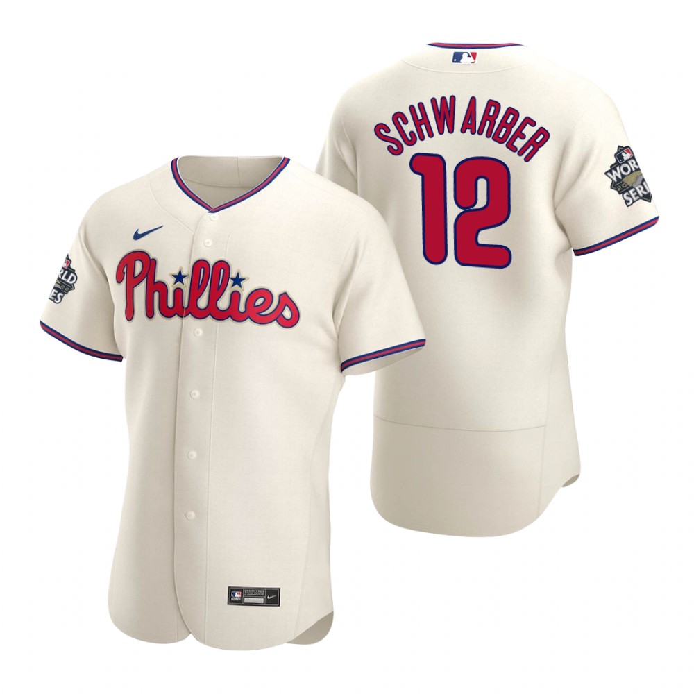 Philadelphia Phillies Kyle Schwarber Cream 2022 World Series Authentic Jersey