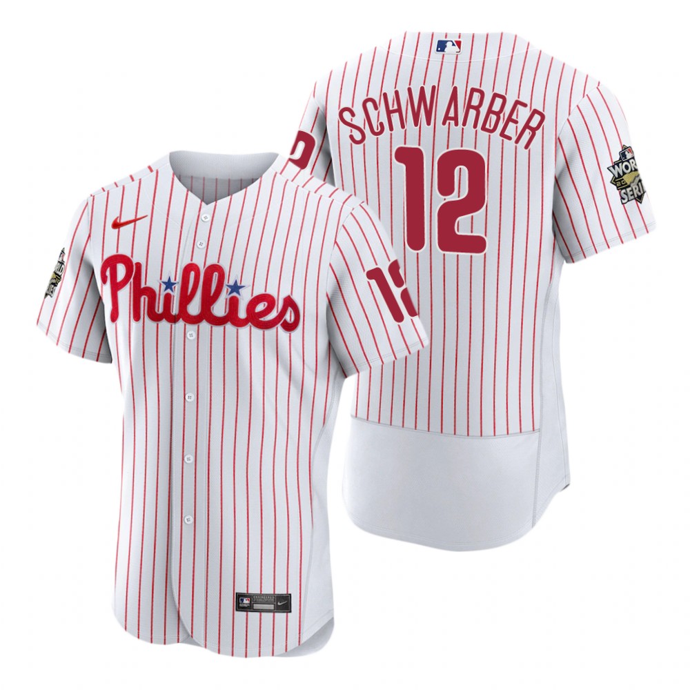 Philadelphia Phillies Kyle Schwarber White 2022 World Series Authentic Jersey