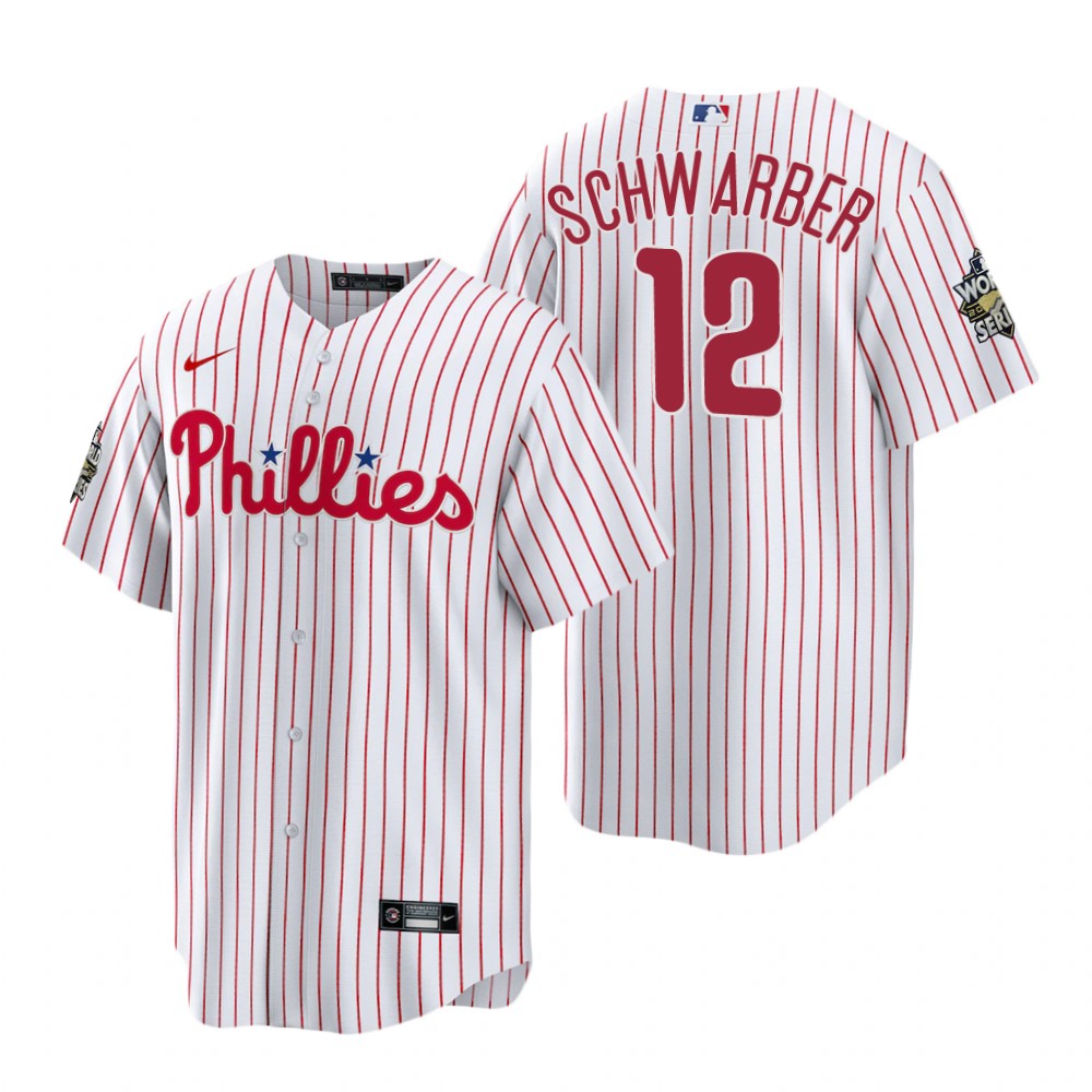 Philadelphia Phillies Kyle Schwarber White 2022 World Series Replica Jersey