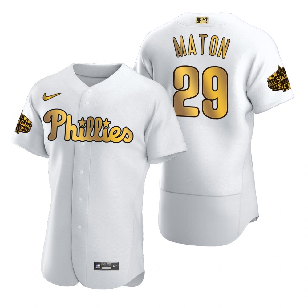 Nick Maton Philadelphia Phillies White Gold 2022 MLB All-Star Game Jersey