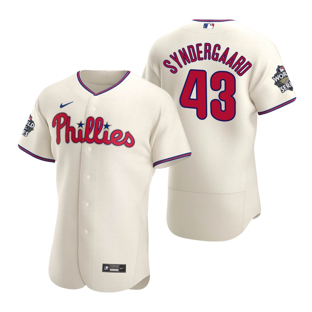 Philadelphia Phillies Noah Syndergaard Cream 2022 World Series Authentic Jersey