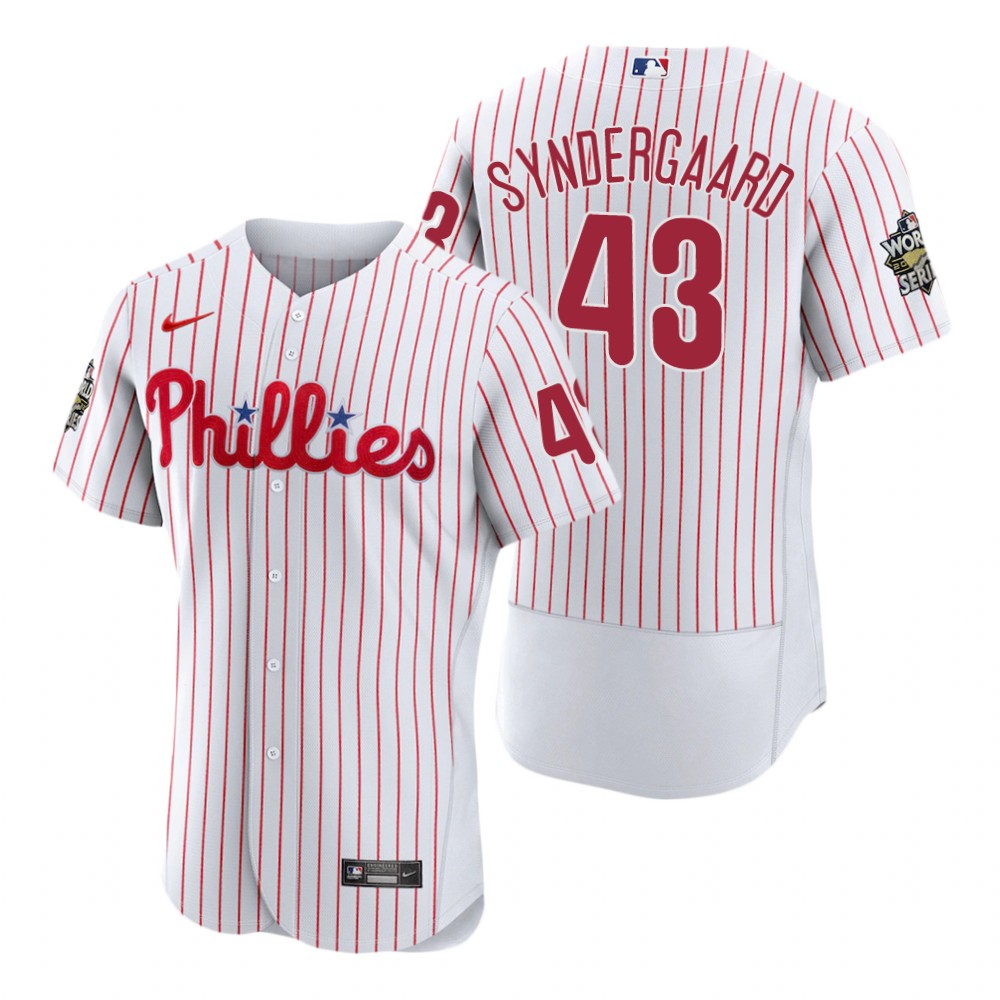 Philadelphia Phillies Noah Syndergaard White 2022 World Series Authentic Jersey