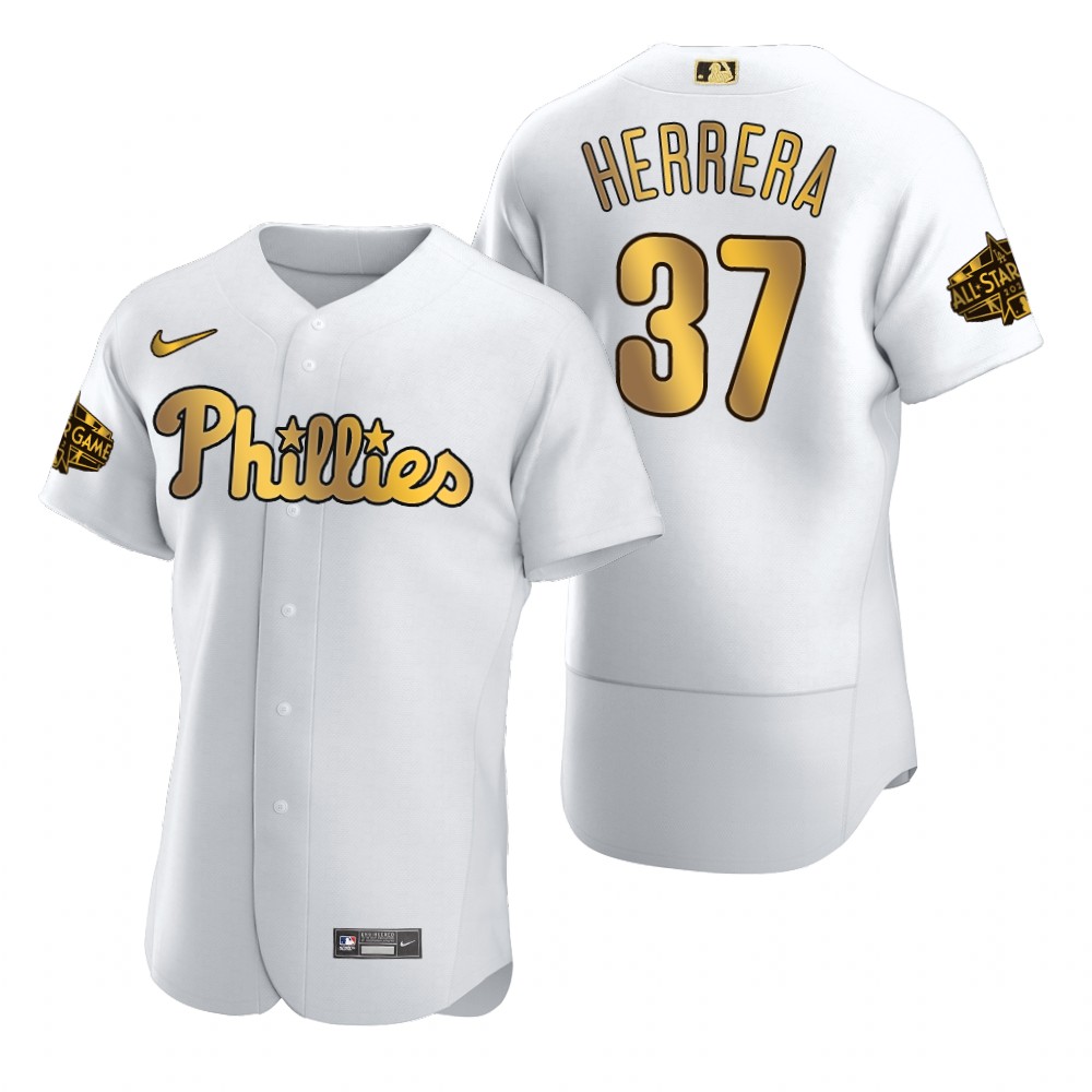 Philadelphia Phillies Odubel Herrera White Gold 2022 MLB All-Star Game Jersey