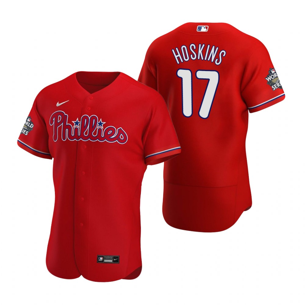Philadelphia Phillies Rhys Hoskins Red 2022 World Series Authentic Jersey