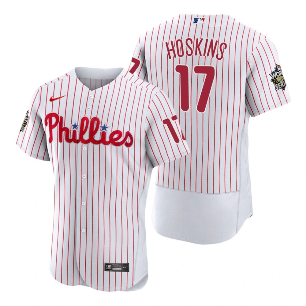 Philadelphia Phillies Rhys Hoskins White 2022 World Series Authentic Jersey