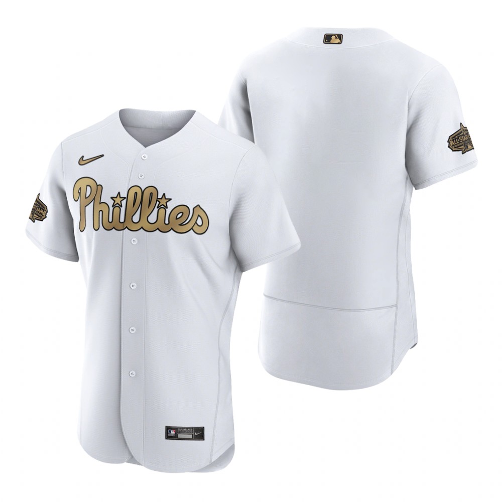 Men's Philadelphia Phillies White 2022 MLB All-Star Game Authentic Jersey Men's Philadelphia Phillies White 2022 MLB All-Star Game Authentic Jersey
