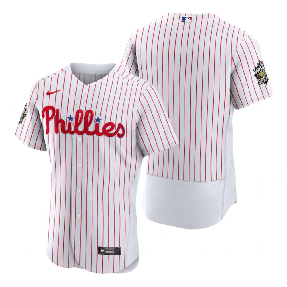 Philadelphia Phillies White 2022 World Series Authentic Jersey Philadelphia Phillies White 2022 World Series Authentic Jersey