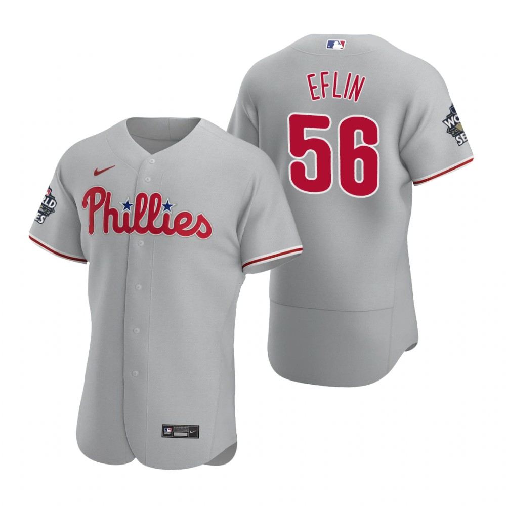 Philadelphia Phillies Zach Eflin Gray 2022 World Series Authentic Jersey