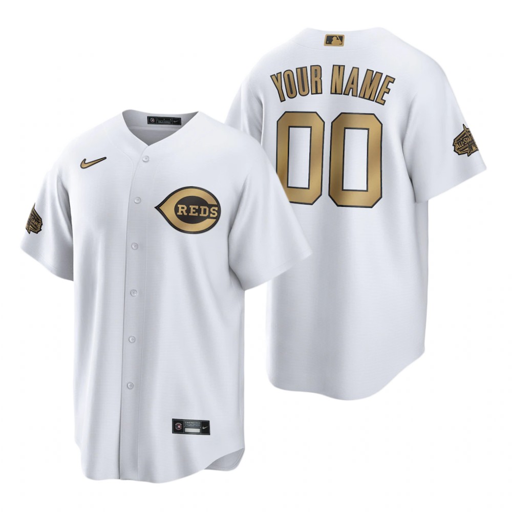 Cincinnati Reds Custom White 2022 MLB All-Star Game Replica Jersey Cincinnati Reds Custom White 2022 MLB All-Star Game Replica Jersey
