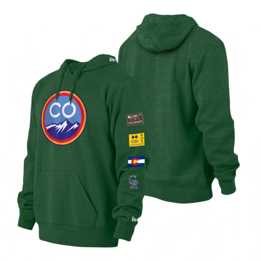 Colorado Rockies Green 2022 City Connect Pullover Hoodie Colorado Rockies Green 2022 City Connect Pullover Hoodie