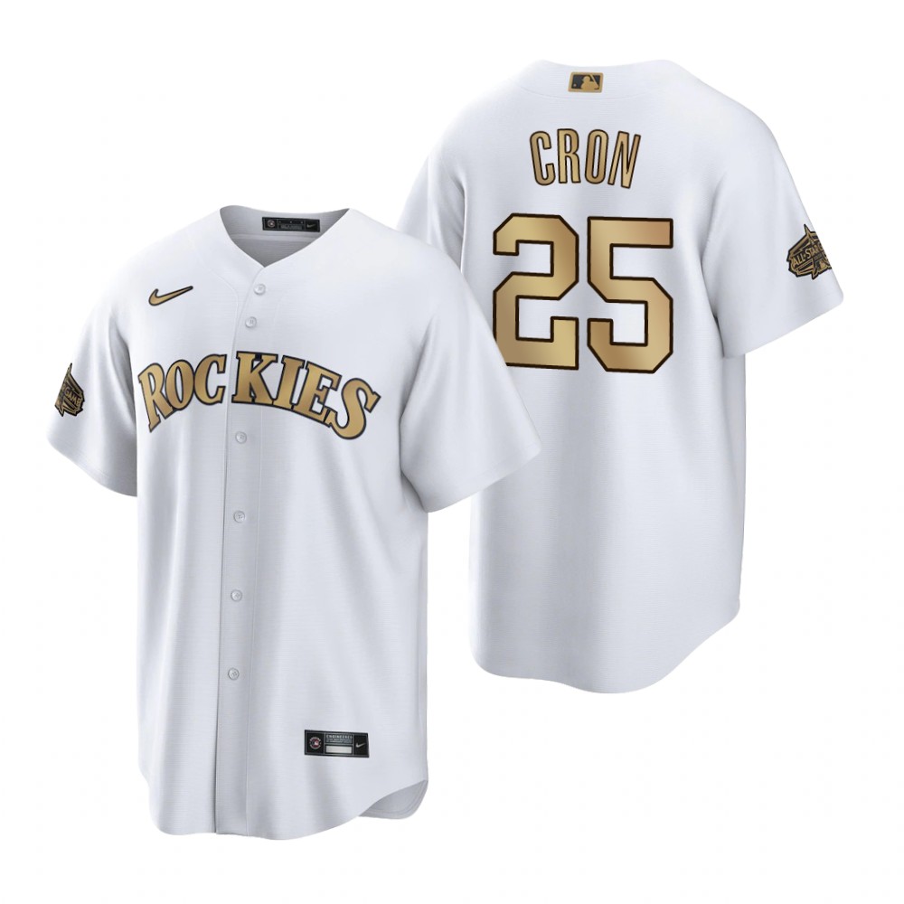 Colorado Rockies C.J. Cron White 2022 MLB All-Star Game Replica Jersey Colorado Rockies C.J. Cron White 2022 MLB All-Star Game Replica Jersey