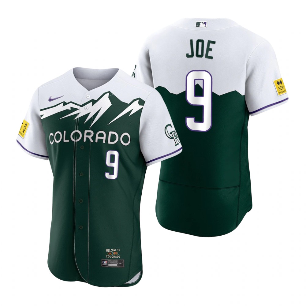 Men's Colorado Rockies Connor Joe Green 2022 City Connect Authentic Jersey