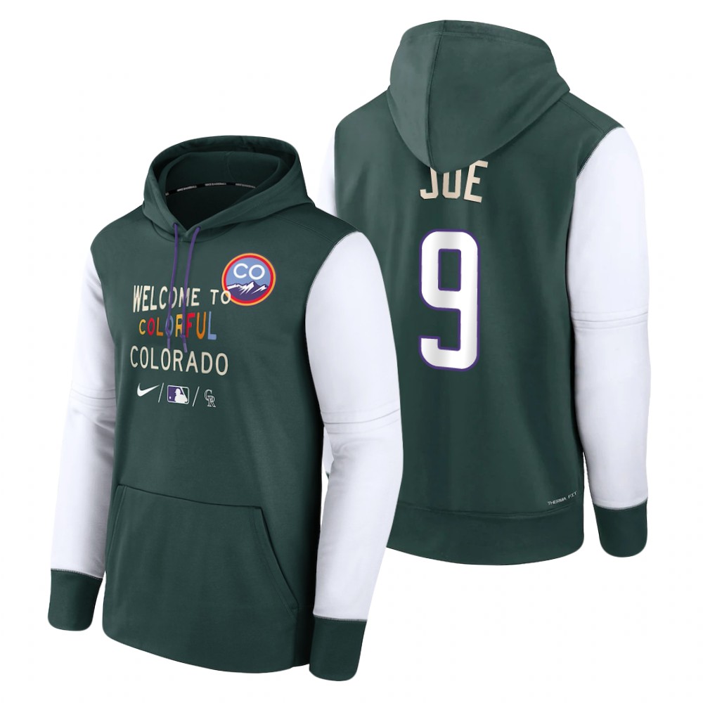 Colorado Rockies Connor Joe Green 2022 City Connect Therma Hoodie Colorado Rockies Connor Joe Green 2022 City Connect Therma Hoodie