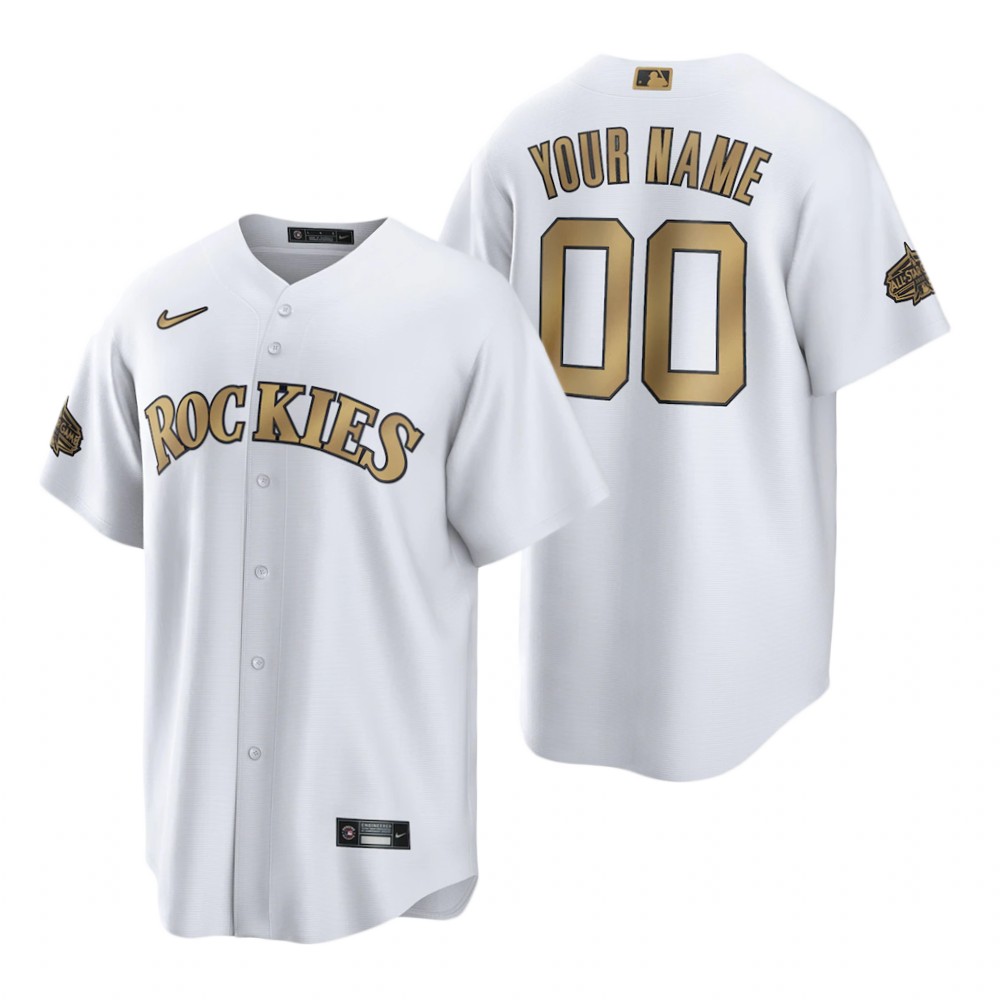 Colorado Rockies Custom White 2022 MLB All-Star Game Replica Jersey Colorado Rockies Custom White 2022 MLB All-Star Game Replica Jersey
