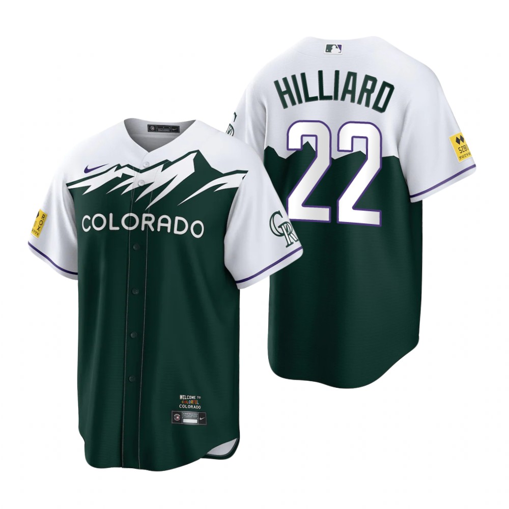 Colorado Rockies Sam Hilliard Green 2022 City Connect Replica Jersey Colorado Rockies Sam Hilliard Green 2022 City Connect Replica Jersey