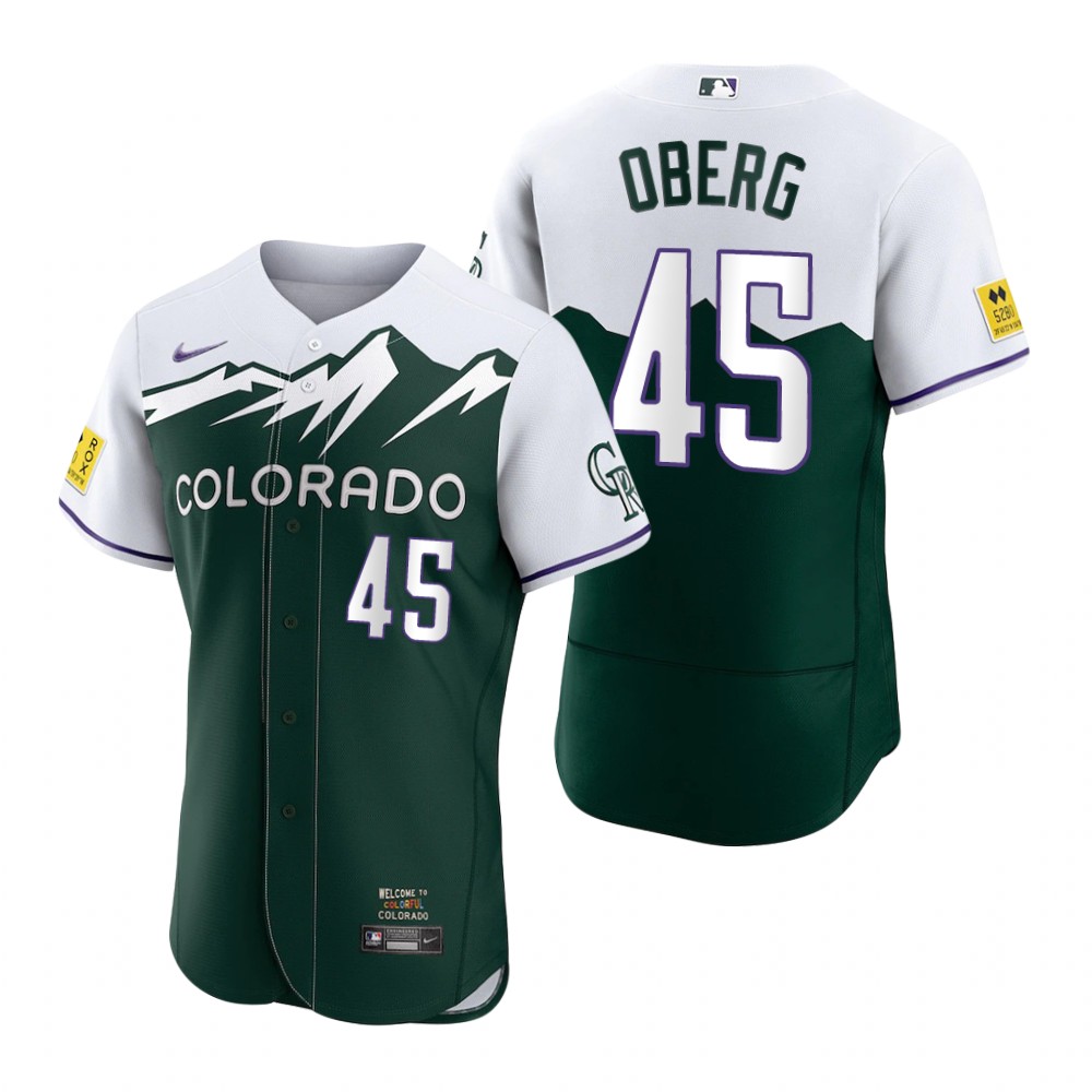 Men's Colorado Rockies Scott Oberg Green 2022 City Connect Authentic Jersey