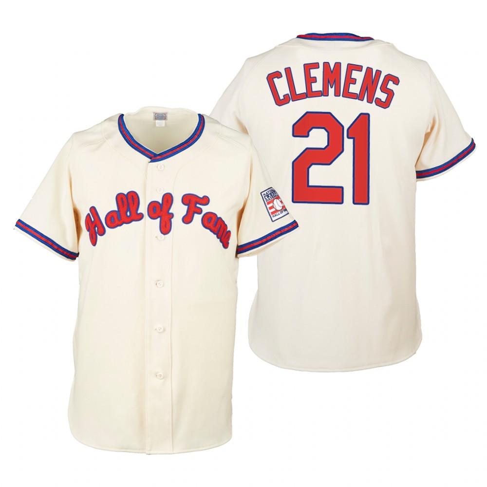 Roger Clemens Cream 2022 Hall of Fame Jersey Roger Clemens Cream 2022 Hall of Fame Jersey