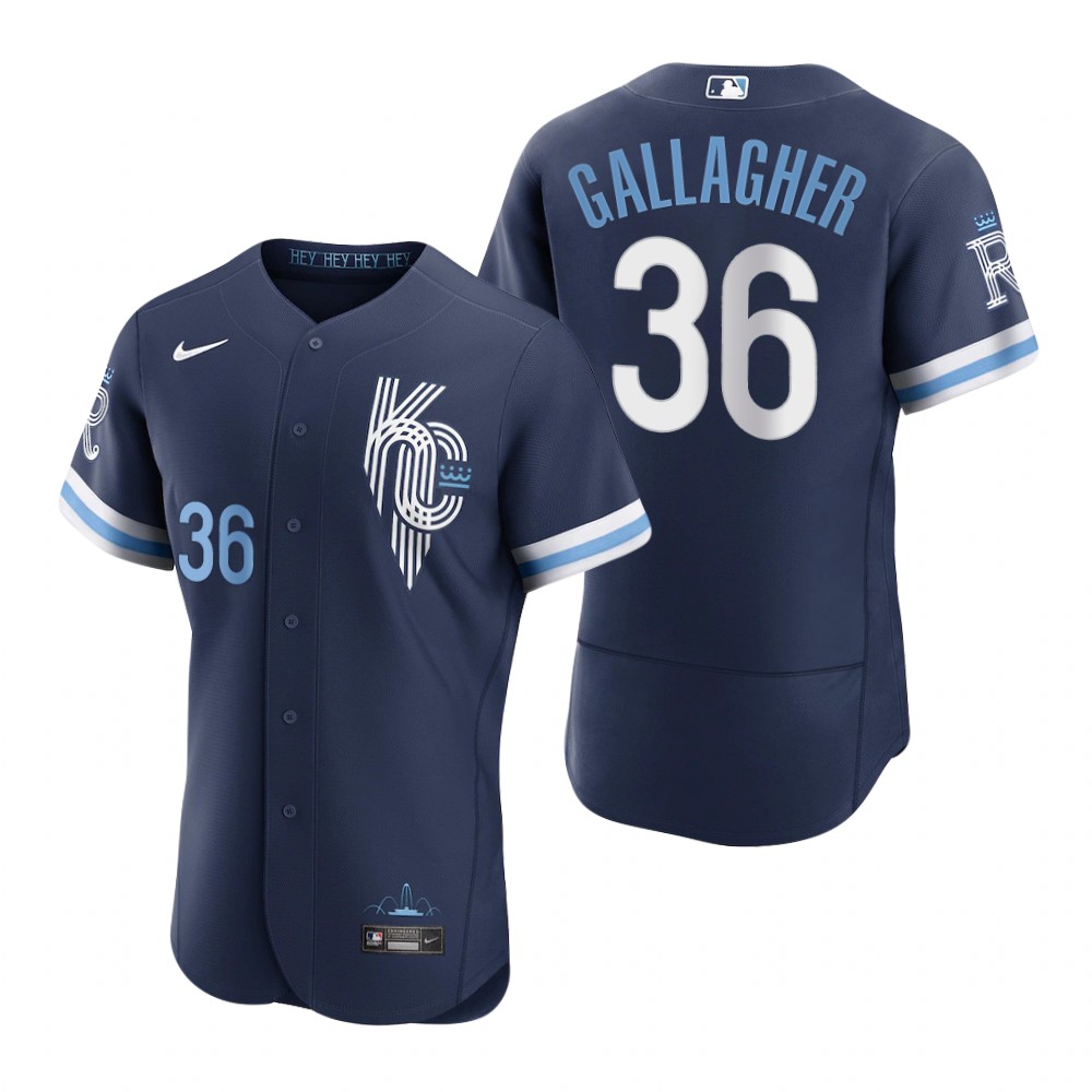 Men's Kansas City Royals Cam Gallagher Navy 2022 City Connect Authentic Jersey Men's Kansas City Royals Cam Gallagher Navy 2022 City Connect Authentic Jersey