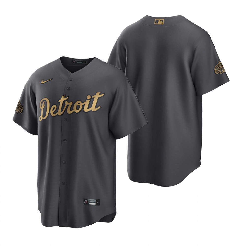 Detroit Tigers Custom Charcoal 2022 MLB All-Star Game Replica Jersey Detroit Tigers Custom Charcoal 2022 MLB All-Star Game Replica Jersey