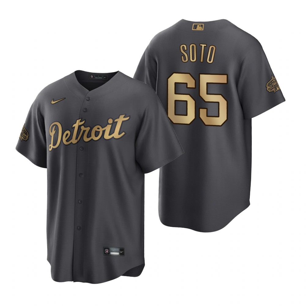 Detroit Tigers Gregory Soto Charcoal 2022 MLB All-Star Game Replica Jersey Detroit Tigers Gregory Soto Charcoal 2022 MLB All-Star Game Replica Jersey