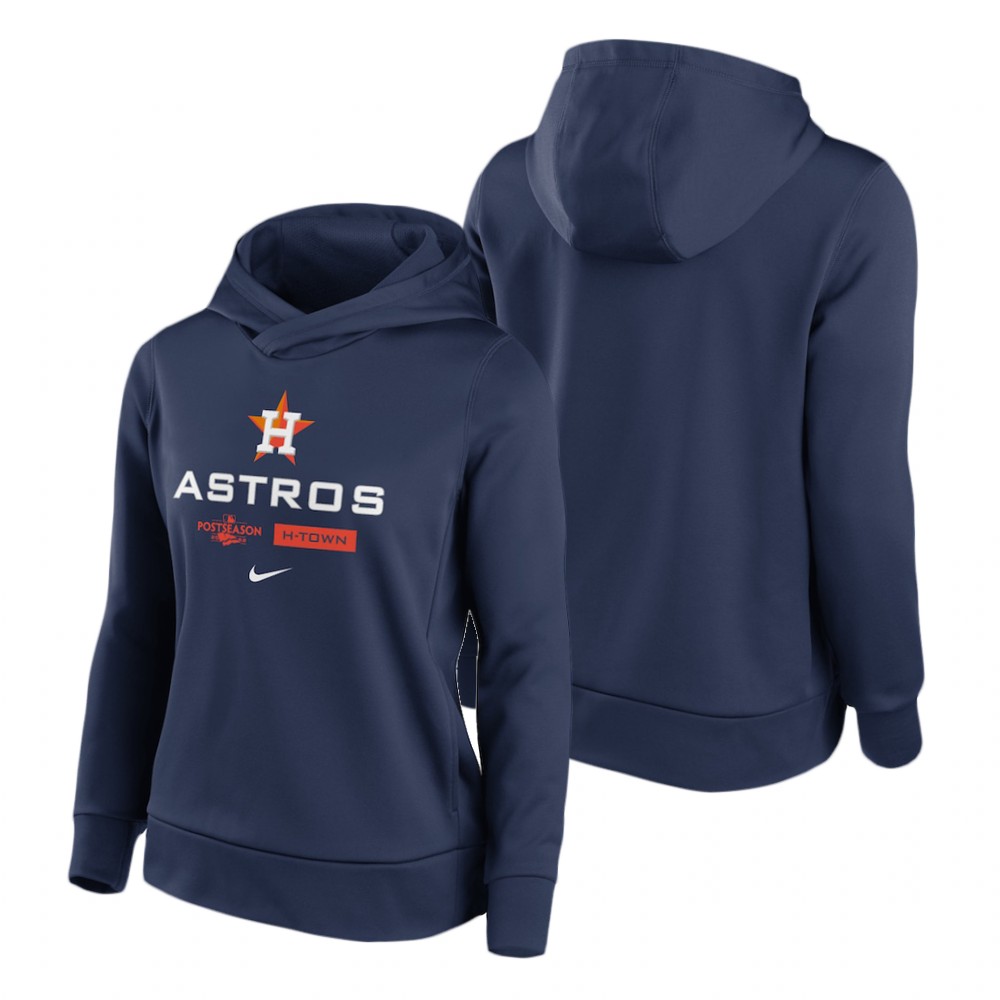 Women's Houston Astros Navy 2022 Postseason Dugout Hoodie Women's Houston Astros Navy 2022 Postseason Dugout Hoodie
